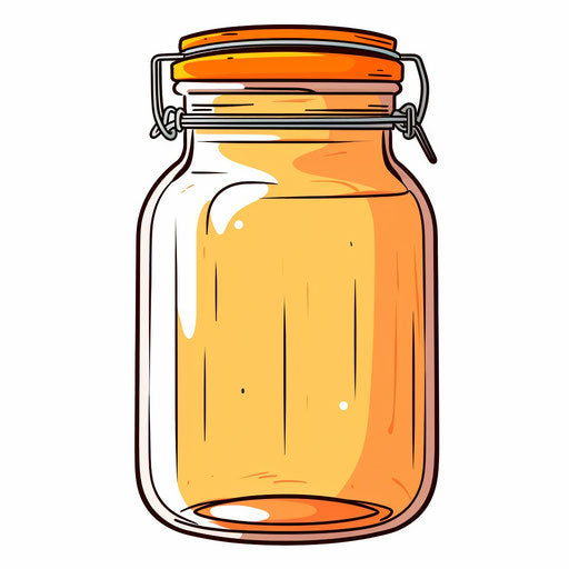 4K Vector Jar Clipart in Minimalist Art Style