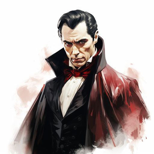 Dracula Clipart in Oil Painting Style: Vector & 4K