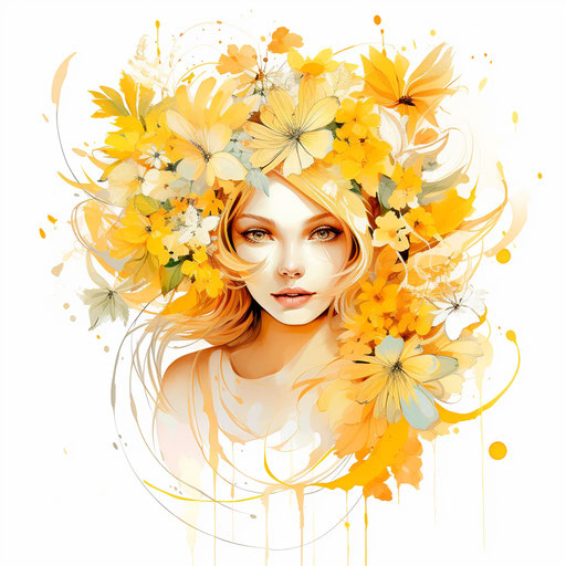 Yellow Clipart in Pastel Colors Art Style: 4K & SVG