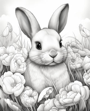 Create with Bunny Coloring Pages - Art & Craft