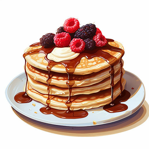Pancake Clipart: 4K & Vector in Chiaroscuro Art Style