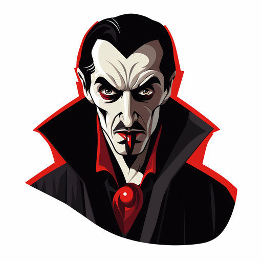 Vector & 4K Dracula Clipart in Chiaroscuro Art Style