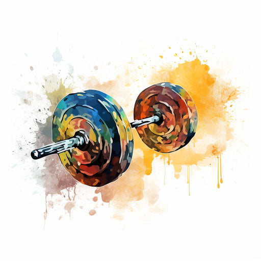 Barbell Clipart in Oil Painting Style Art HighRes 4K & Vector IMAGELLA