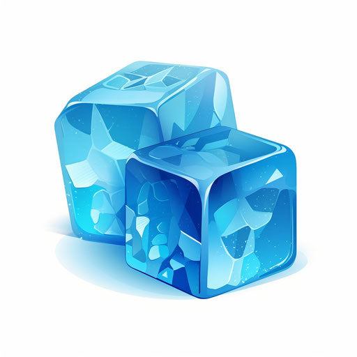 Minimalist Art Styled Ice Graphics: 4K Vector Art