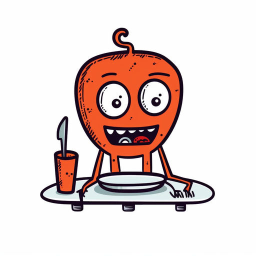 Hungry Clipart in Minimalist Art Style: High-Res Vector & 4K