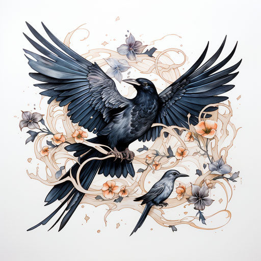 Crow Tattoo - Embodying Mystery and Freedom