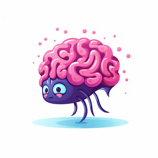 Brain Clipart in Minimalist Art Style: 4K Vector & Stencils