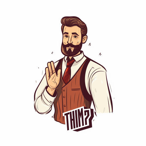 Thanks Clipart in Minimalist Art Style: 4K Vector Art