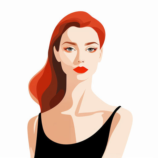 Woman Clipart in Minimalist Art Style: Vector & 4K
