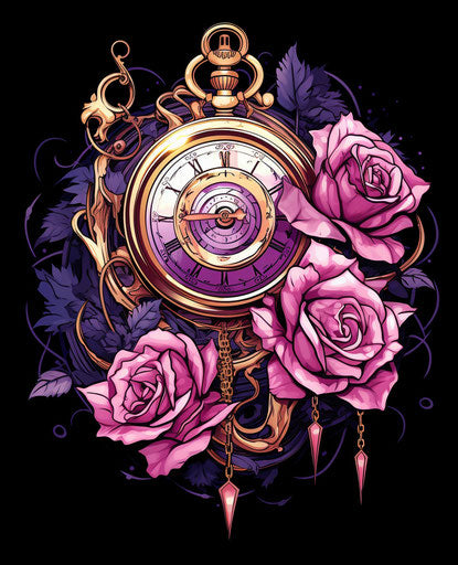 Clock tattoo, a timeless piece of art.