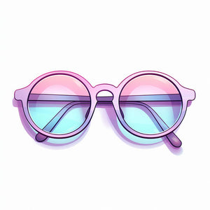 Glasses Clipart in Pastel Colors Art Style: 4K Vector Art