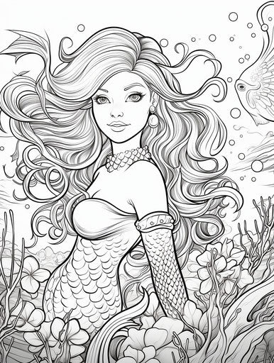 Indulge in Mermaid Coloring Pages - Creative Bliss