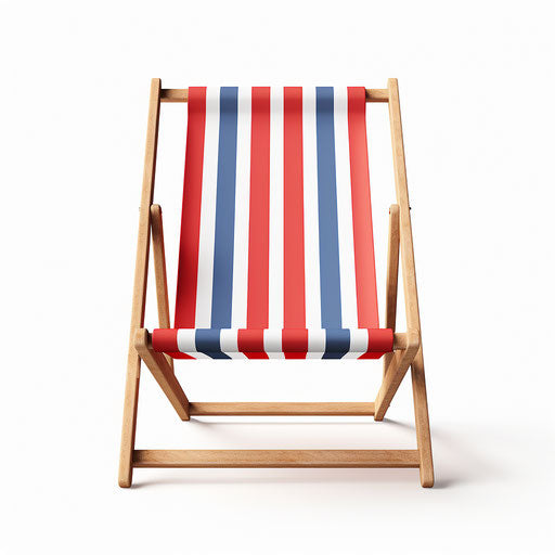 Beach Chair Clipart in Minimalist Art Style: High-Res Vector & 4K
