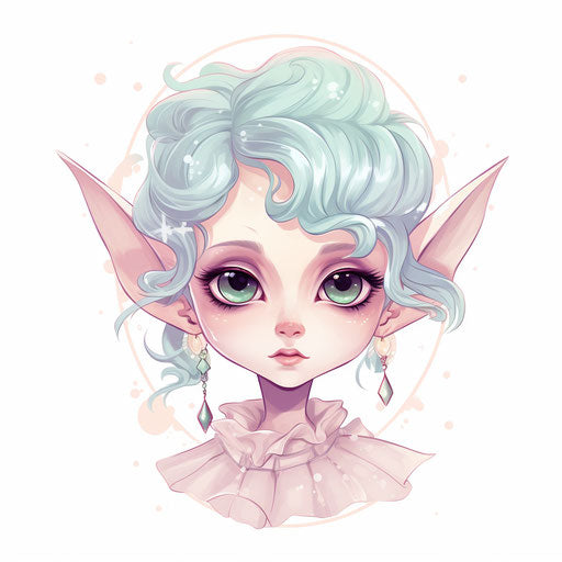 Elf Clipart in Pastel Colors Art Style: HD Vector & 4K