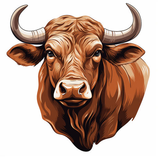 Carabao Clipart in Chiaroscuro Art Style: 4K Vector Art