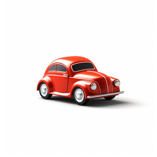 Toy Car Clipart in Minimalist Art Style: 4K Vector Clipart