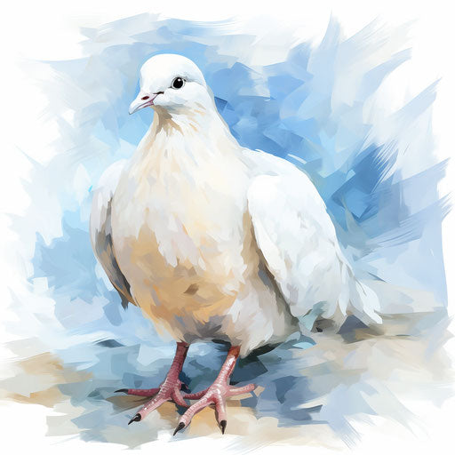 Dove Clipart: High-Def Vector in Oil Painting Style & 4K