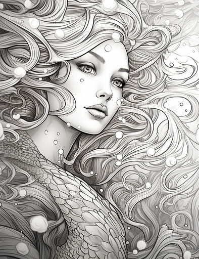 Enjoy Mermaid Coloring Pages - Creative Leisure Time