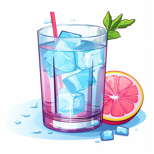 Top-Quality Drinking Water Clipart: Pastel Colors Art Style, Vector, 4K