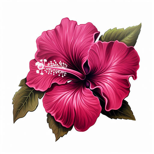 Hibiscus Clipart in Chiaroscuro Art Style Artwork: 4K Vector & PNG