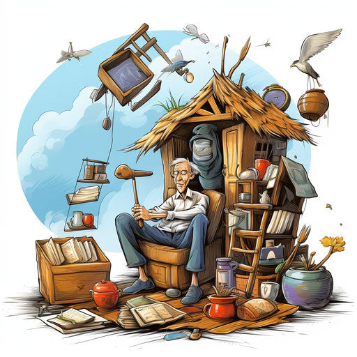 4K & Vector Retirement Clipart in Chiaroscuro Art Style