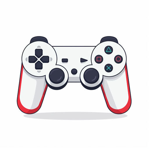 Minimalist Art Style Controller Graphics: High-Res 4K & Vector