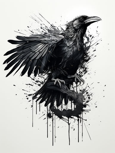 Unleash your unique spirit with the captivating crow tattoo.