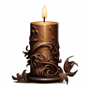 4K Vector Candle Clipart in Chiaroscuro Art Style