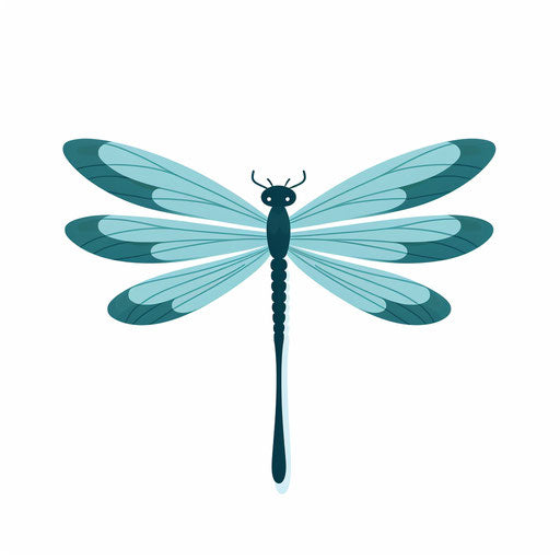 Dragonfly Clipart in Minimalist Art Style Graphics: High-Res 4K & Vector