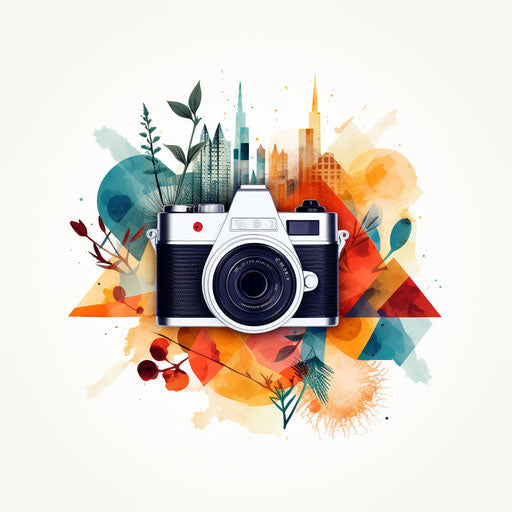 Photography Clipart in Minimalist Art Style: High-Def Vector & 4K Clipart