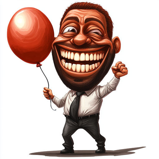 Humorous caricature of a communication caricature clipart with human characteristics