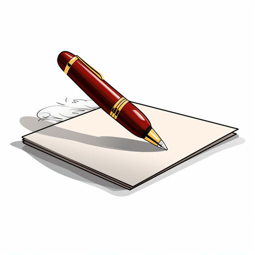 Minimalist style handwriting clipart, on white background