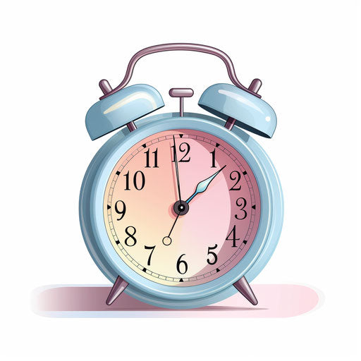 Illustration of an alarm clock in Pastel Colors Art style