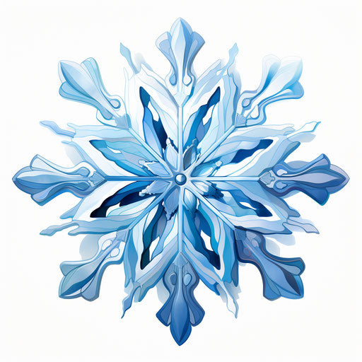 Snowflake depiction in Oil painting style