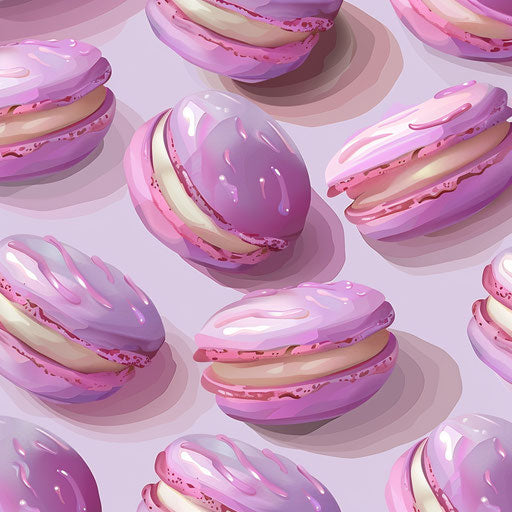Realistic snack on lavender background, glossy and detailed