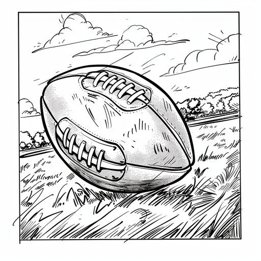 Football on playground field backdrop