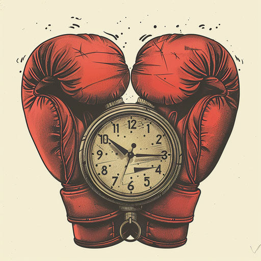 Vintage tattoo sketch of a old-school gym timer