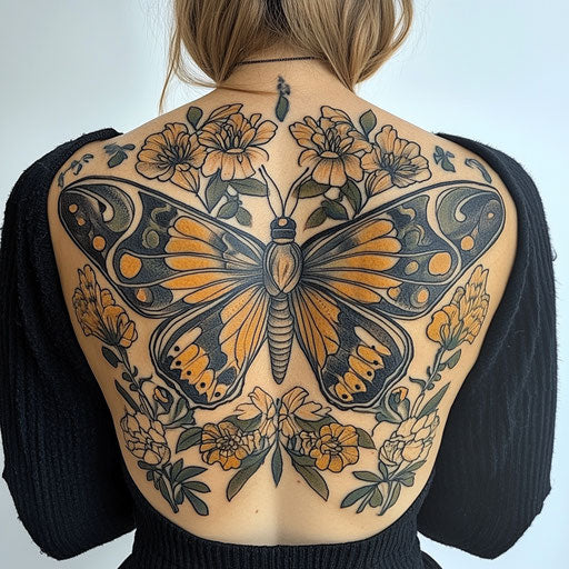 Wings Tattoo On Back Tattoo Artistic Design