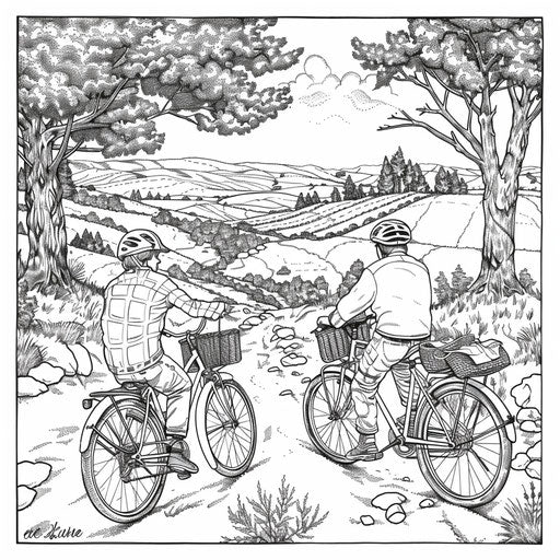 Biking with friends to a picnic spot