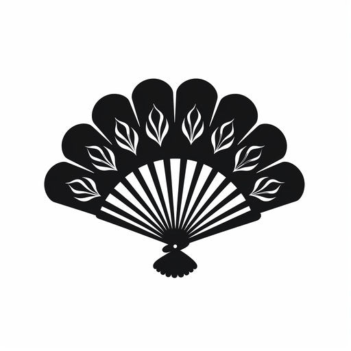 Fan clipart in Minimalist style on white background
