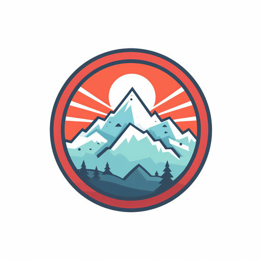 Minimalist badge on white background