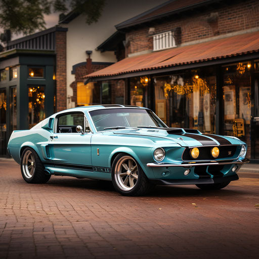 Ford Mustang GT Shelby classic Seafoam blue