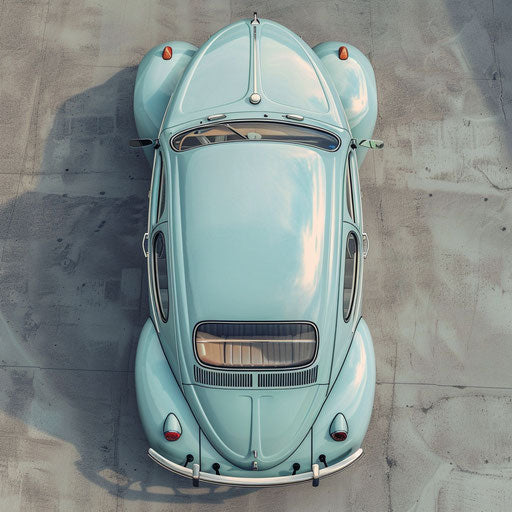 Classic car top view