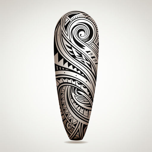 Polynesian tribal arm tattoo design
