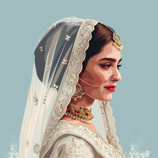 Wedding clipart with flat blue background, soft focus