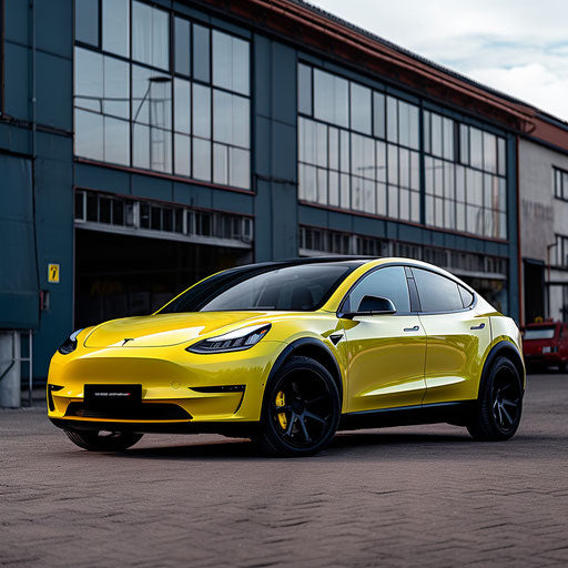 Tesla model y Bright yellow