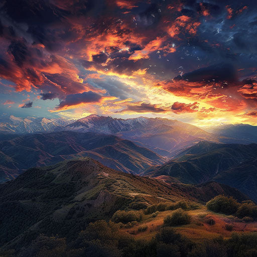 The Pyrenees Mountains at sunrise