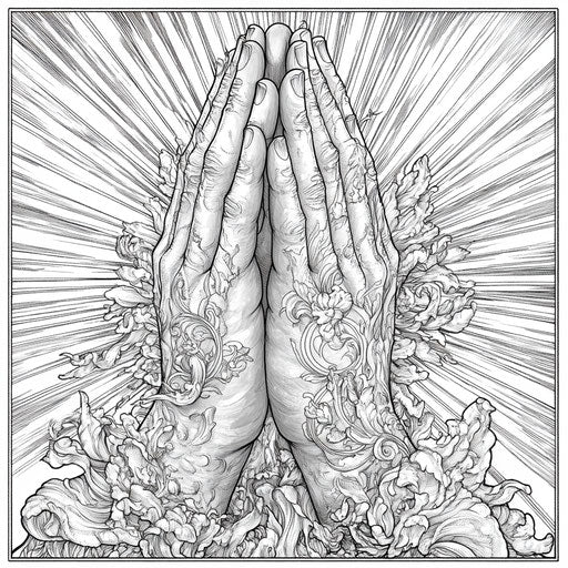 Creative Play with Prayer Coloring Sheet