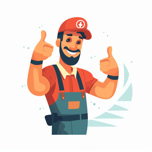 Successful illustration in minimalist style on white background