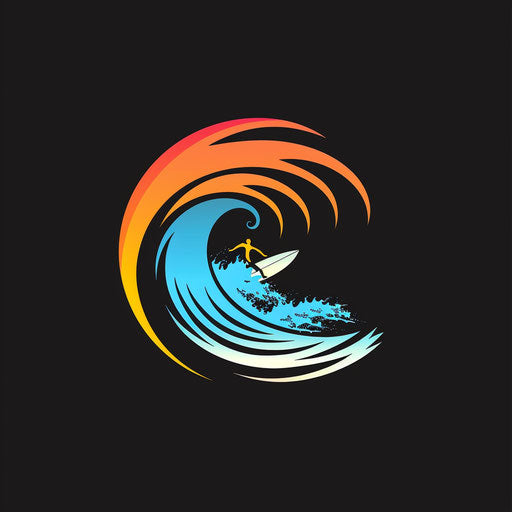 Breaking wave and surfboard for adventure